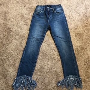 Forever 21 Fringed Jeans!!